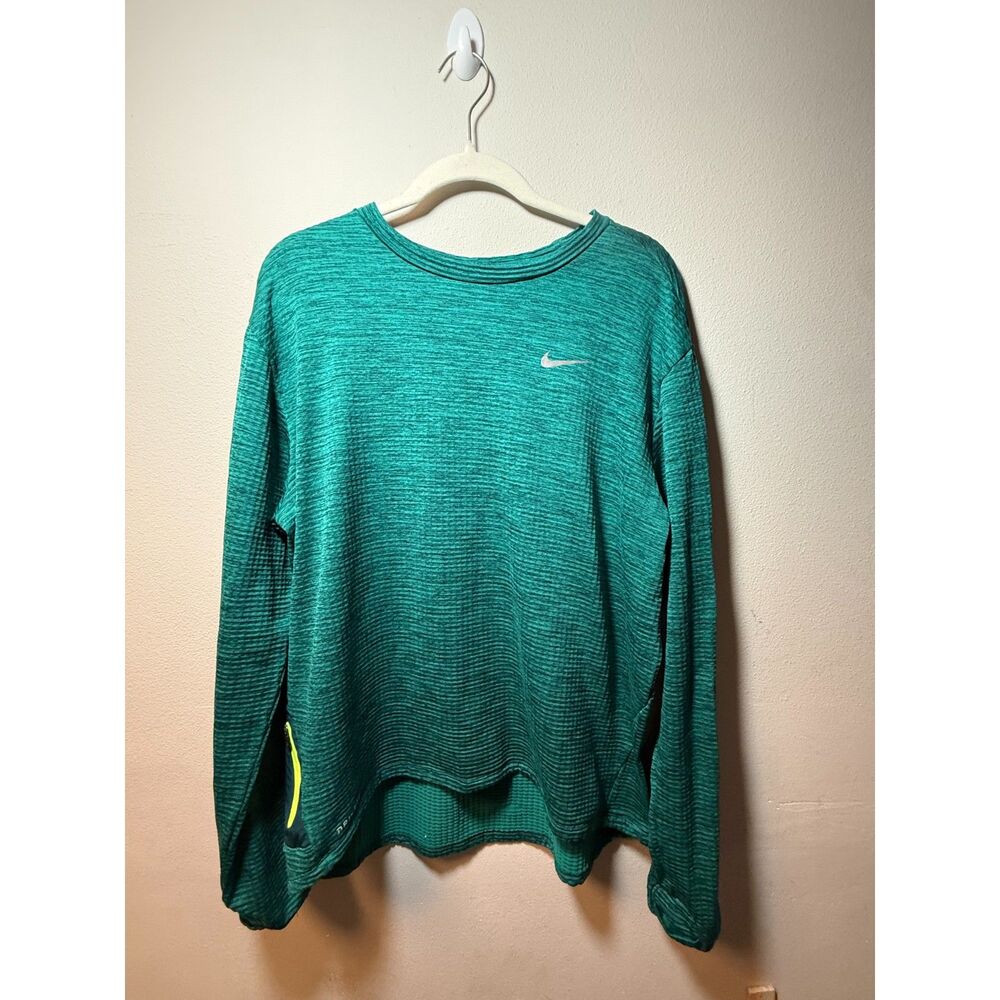 Nike Green Running Athletic Workout Top XL Performance Activewear
